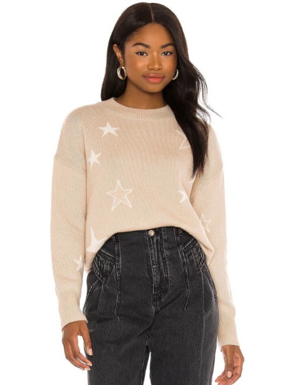 Rails Kana Camel Stars Crewneck Sweater Size Small